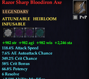 Razor Sharp Bloodiron Axe