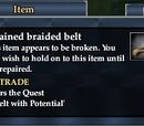 A stained braided belt