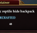 Metallic reptile hide backpack