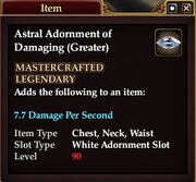 Astral Adornment of Damaging (Greater)