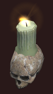 Eerie Skull Candle (Visible)