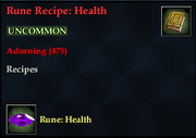 Rune Recipe- Health