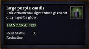 Large purple candle