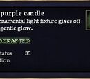 Large purple candle