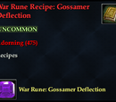 War Rune Recipe: Gossamer Deflection