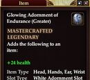 Glowing Adornment of Endurance (Greater)