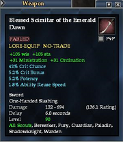 Blessed Scimitar of the Emerald Dawn