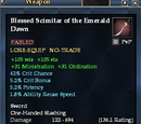 Blessed Scimitar of the Emerald Dawn