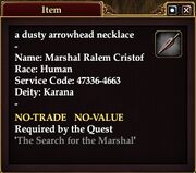 A dusty arrowhead necklace