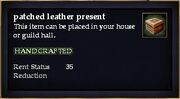 Patched leather present