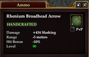 Rhenium Broadhead Arrow