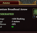 Rhenium Broadhead Arrow