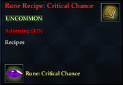 Rune Recipe- Critical Chance