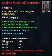 Atrebite Mantle of Destruction