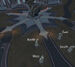 Guild hall amenity - freeport courtyard statues from above