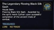 The Legendary Flowing Black Silk Sash