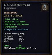 Klak'Anon Steelwalker Legguards