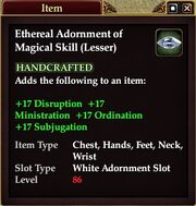 Ethereal Adornment of Magical Skill (Lesser)