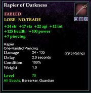Rapier of Darkness