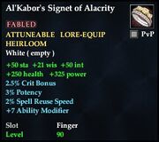 Al'Kabor's Signet of Alacrity
