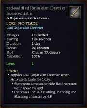 Red-saddled Rujarkian Destrier horse whistle