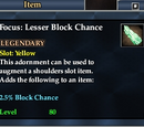 Focus: Lesser Block Chance