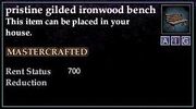 Gilded Ironwood Bench