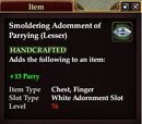 Smoldering Adornment of Parrying (Lesser)