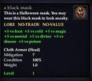 A black mask