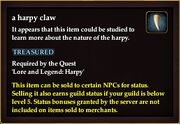 A harpy claw