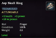Asp Skull Ring