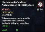 Chronomaster's Minor Augmentation of Intelligence
