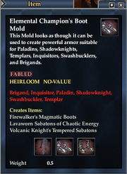 Elemental Champion's Boot Mold
