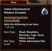 Astral Adornment of Wisdom (Greater)