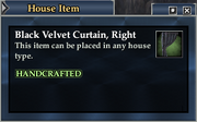 Black Velvet Curtain, Right