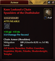 Keen Lookout's Chain Spaulders of the Deathdealer