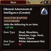Ethereal Adornment of Intelligence (Greater)