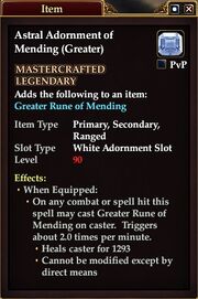 Astral Adornment of Mending (Greater)