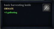 Basic harvesting knife
