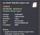 An ornate Maj'Dul carpet card