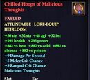 Chilled Hoops of Malicious Thoughts