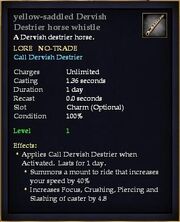 Yellow-saddled Dervish Destrier horse whistle