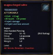 Magma forged sabre