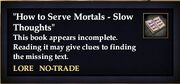 "How to Serve Mortals - Slow Thoughts"