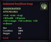 Fashioned beryllium hoop