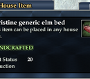 A pristine generic elm bed