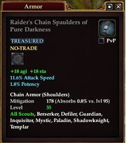 Raider's Chain Spaulders of Pure Darkness