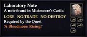 Laboratory Note
