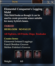 Elemental Conqueror's Legging Mold