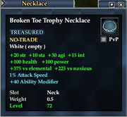Broken Toe Trophy Necklace